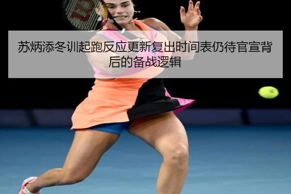 苏炳添冬训起跑反应更新复出时间表仍待官宣背后的备战逻辑